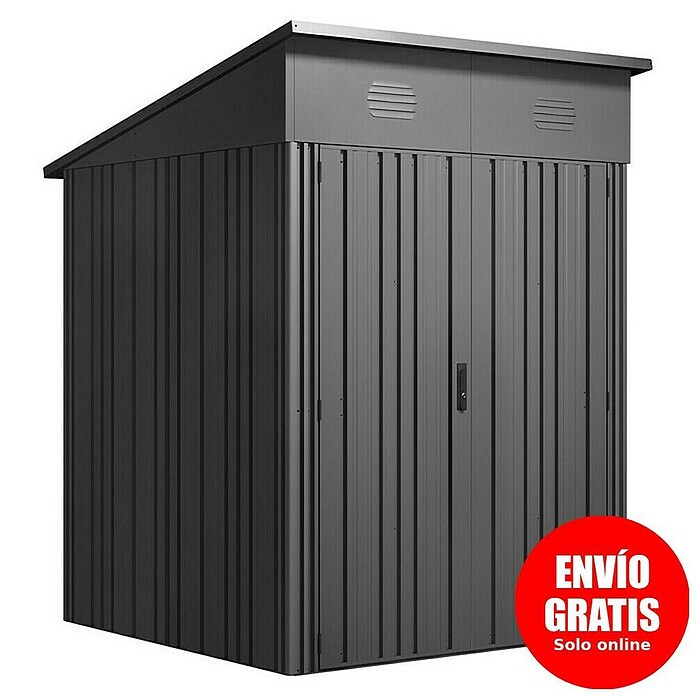 Hoggar Caseta para jardín Pioneer Y30 (Medidas ext. (An x Pr): 162 x 174 cm, Antracita, Acero, 2,82 m²) | BAUHAUS