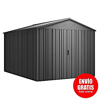 Hoggar Caseta para jardín Pioneer Y90 (Medidas ext. (An x Pr): 262 x 303 cm, Antracita, Acero, 7,94 m²)