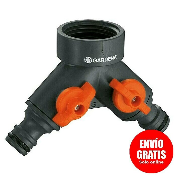 Gardena Distribuidor 2 vías (Gris / Naranja, Plástico)