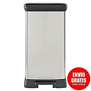 Curver Cubo con pedal Decobin (50 l, Plástico, Platino)