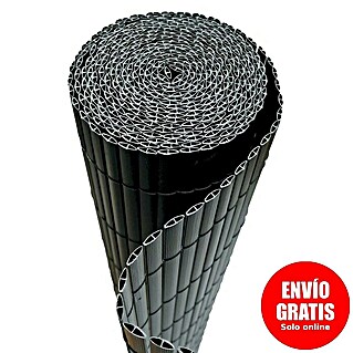 Ocultación Cañizo de PVC ovalado (Antracita, 3 x 2 m, PVC)