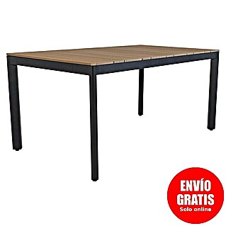 Sunfun Mesa de jardín Bellua (L x An x Al: 172 x 100 x 74 cm, Aluminio/Polywood, Antracita/Natural)