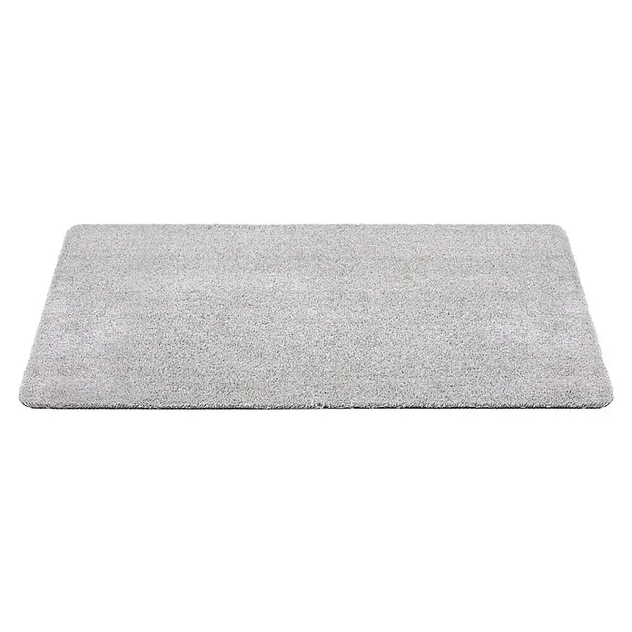 Fußmatte Moon - Hellgrau, 100 x 60 cm, 100 % Polyester - Grauer Teppich mit weicher Textur, ideal für Wohnräume, der Komfort und Stil vereint. Die neutrale Farbe passt zu verschiedenen Einrichtungsstilen.