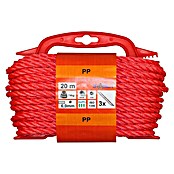 Stabilit PP-Seil (Ø x L: 6 mm x 20 m, Polypropylen, Rot, 3-schäftig gedreht)