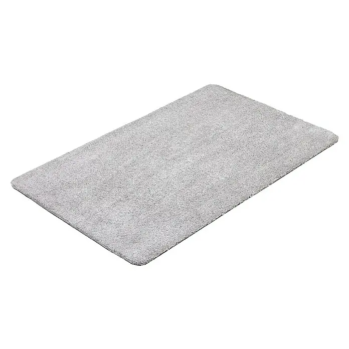 Fußmatte Moon - Hellgrau, 100 x 60 cm, 100 % Polyester - Ein grauer Teppich mit weicher Textur, ideal für Wohnräume, der Komfort und Wärme bietet. Schlichtes Design für vielfältige Einrichtungsstile.