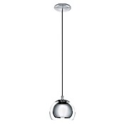 Eglo Lámpara colgante redonda (Cromado claro, Altura: 110 cm, Potencia máx.: 40 W, E27, 1 luz)