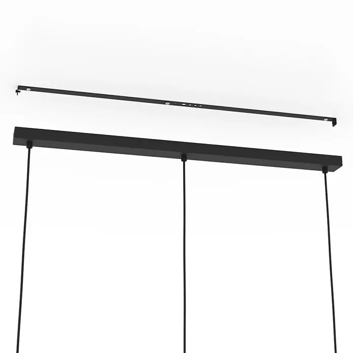 Eglo Romazzina Pendelleuchte - 40 W, L x B x H: 90 x 20 x 11 cm, Schwarz, E27 - Schwarze, moderne Pendelleuchte mit linearem Design und minimalistischer Ästhetik, ideal für stilvolle Innenräume.