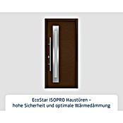 Hörmann EcoStar Haustür ISOPRO IP 780S (110 x 210 cm, DIN Anschlag: Links, Terrabraun) | BAUHAUS