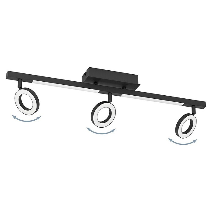 Eglo Cardillio 2 LED-Deckenstrahler CARDILLIO 2 (16,2 W, L x B x H: 38,5 x 8,5 x 17,5 cm, Schwarz, Warmweiß, 5 Stk.) | BAUHAUS