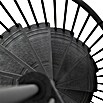 Minka Systemstahlspindeltreppe Rondo Color (Durchmesser: 120 cm, Anthrazit, Geschosshöhe: Max. 300 cm)