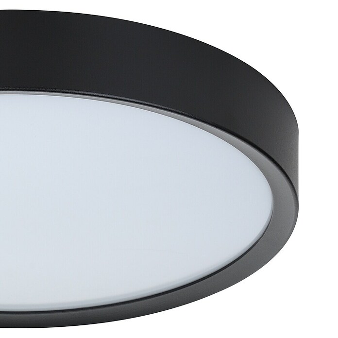Eglo LED-Deckenleuchte rund MUSURITA (14,6 W, Ø x H: 340 mm x 6 cm, Schwarz, Warmweiß) | BAUHAUS