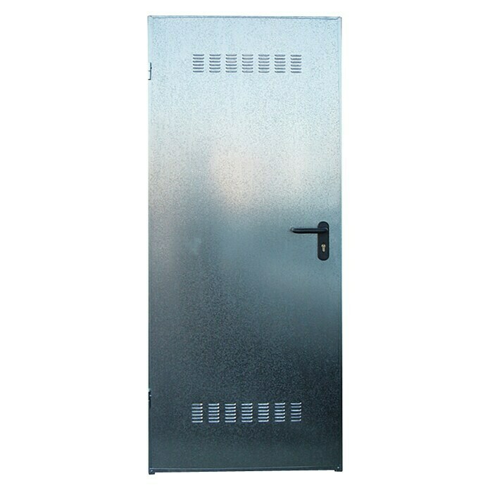 Novoferm Puerta metálica Super Standard Galvanizada con rejilla (87,5 x 203,5 cm, Apertura: Izquierda)