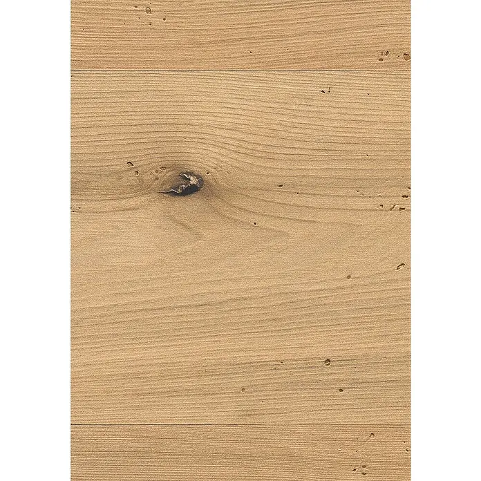 Egger Wandpaneel DecoWall - Esbjerg Rüster, 1.250 x 660 x 12 mm, 3 Stk. - Helle Holzpaneele in Braun mit natürlicher Maserung, Ästen und kleinen Unregelmäßigkeiten, ideal für Boden oder Verkleidung.