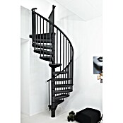 Minka Systemstahlspindeltreppe Rondo Color (Durchmesser: 160 cm, Anthrazit, Geschosshöhe: Max. 300 cm)