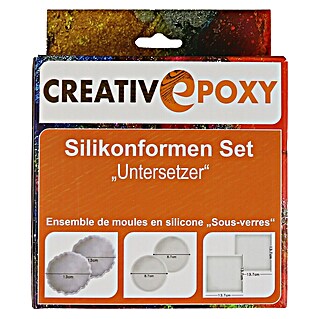 CreativEpoxy Gießform Silikonformen-Set (Untersetzer, Silikon)