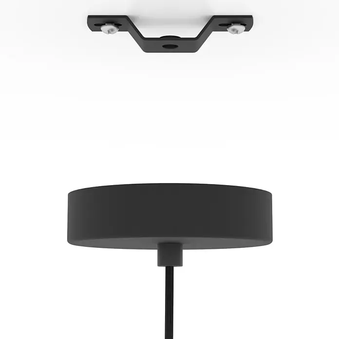 Eglo Venezuela Pendelleuchte rund - 40 W, Ø x H: 23,5 x 110 cm, Schwarz/Gold, E27 - Deckenleuchte mit schwarzem Schirm und schwarzem Kabel. Das Design ist modern und schlicht, ideal für viele Einrichtungsstile.