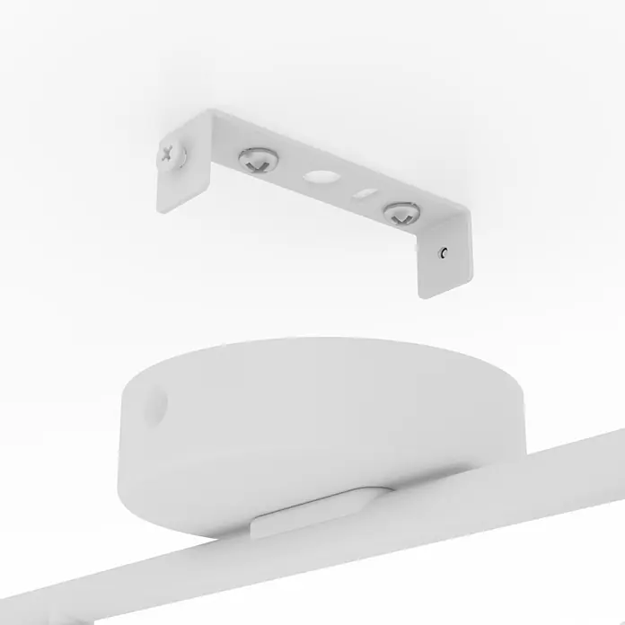 Eglo Seras 1 Deckenstrahler SERAS 1 - 6 W, Weiß, GU10, 2 Stk. - Nahaufnahme der weißen Deckenleuchte mit Metallhalterung, die eine moderne und minimalistische Beleuchtungslösung präsentiert.