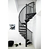 Minka Systemstahlspindeltreppe Rondo Color (Durchmesser: 160 cm, Anthrazit, Geschosshöhe: Max. 300 cm)