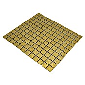 Mosaikfliese Quadrat Uni GO 282 (33 x 30,2 cm, Gold, Glänzend)
