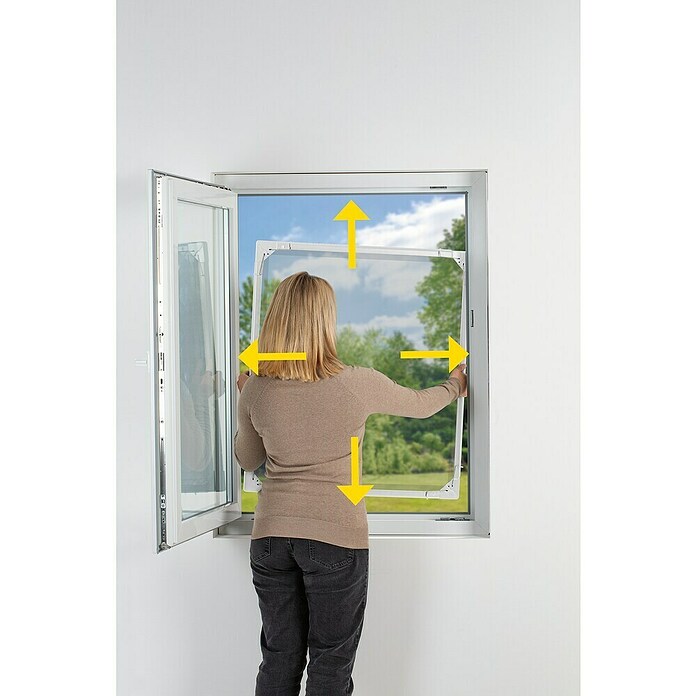 Easy Maxx Insektenschutzfenster (B x H: 115 x 135 mm, Montage Insektengitter: Klemmen, Farbe Rahmen: Weiß) | BAUHAUS