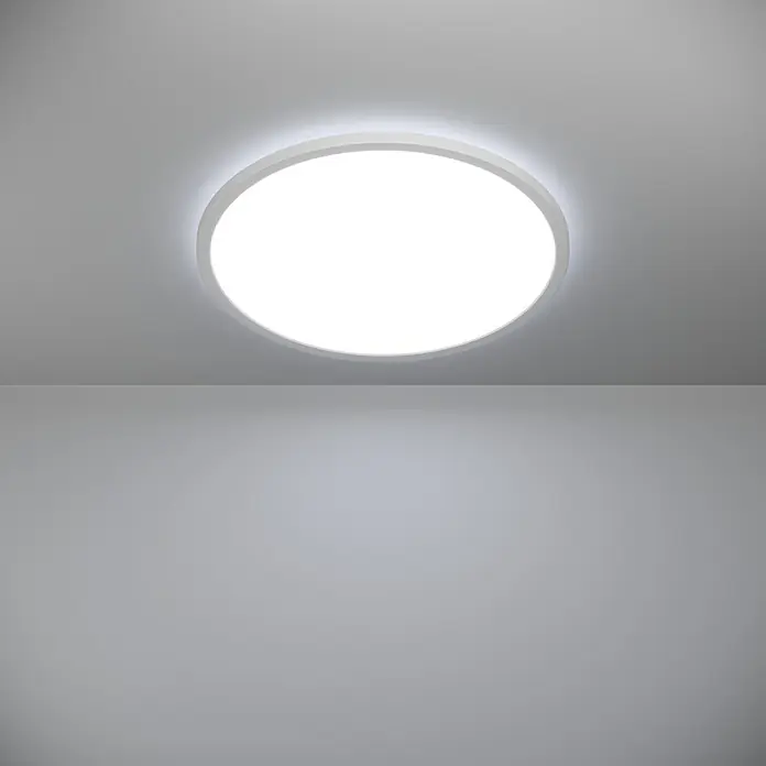 Eglo LED-Deckenleuchte Rovito-R - 16,8 W, Weiß, Warmweiß, Durchmesser: 50 cm - Moderne Deckenleuchte mit runder Form. Die Lampe strahlt helles, gleichmäßiges Licht aus und ist eine elegante Ergänzung für jeden Raum.