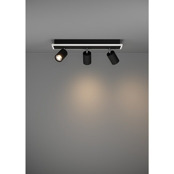 Eglo Regleta LED (20 W, L x An x Al: 46 x 10 x 14 cm, Negro, Blanco cálido) | BAUHAUS
