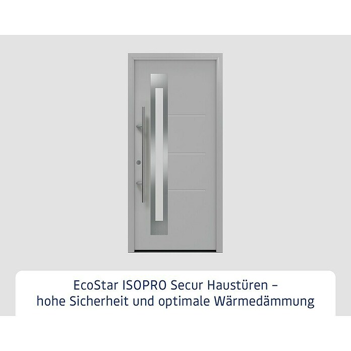 Hörmann EcoStar Haustür ISOPRO Secur IPS 780S (110 x 210 cm, DIN Anschlag: Links, Weißaluminium) | BAUHAUS