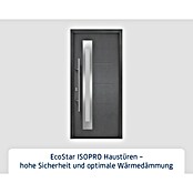 Hörmann EcoStar Haustür ISOPRO (110 x 210 cm, DIN Anschlag: Links, Anthrazit Metallic)