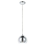 Eglo Lámpara colgante redonda (Cromado claro, Altura: 110 cm, Potencia máx.: 40 W, E27, 1 luz)