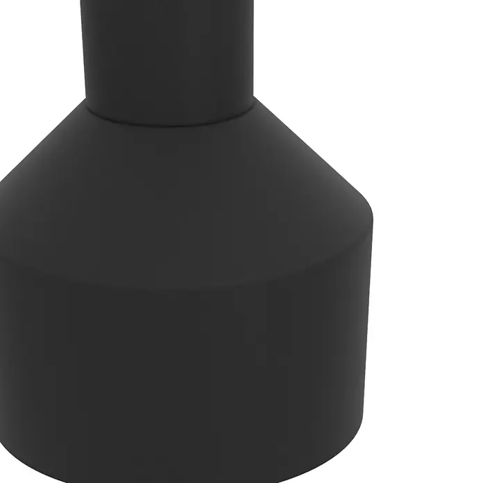Eglo Casibare Pendelleuchte - 120 W, Schwarz, E27, Anzahl Leuchtmittel: 3 Stk. - Nahaufnahme einer modernen, schwarzen Dunstabzugshaube, die sich ideal für eine stilvolle Kücheneinrichtung eignet.