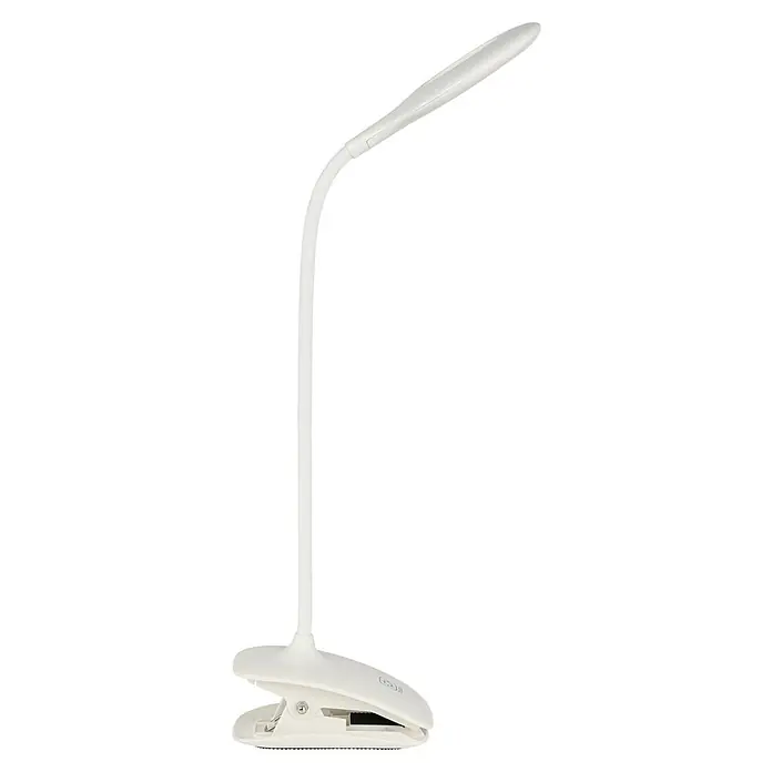 Eglo LED-Klemmleuchte Cabado - L x B x H: 12 x 6,5 x 42 cm - Eine weiße LED-Tischleuchte mit flexiblem Arm und Klemme, ideal für Schreibtische. Praktisch und stilvoll.