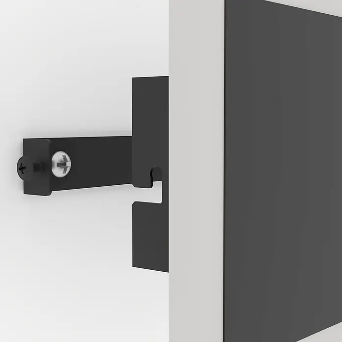 Eglo LED-Wandleuchte Talamello 1 - 12 W, L x B x H: 23 x 5 x 12 cm, Schwarz, Warmweiß - Schwarze Metall-Montagehalterung mit zwei Kreuzschlitzschrauben zur Befestigung einer Platte oder eines Rahmens.