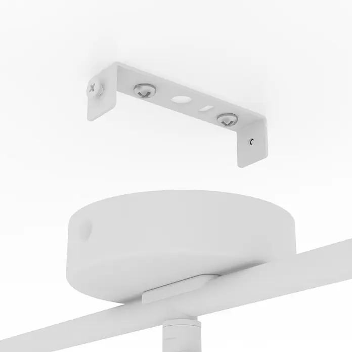 Eglo Seras 1 Deckenstrahler SERAS 1 - 9 W, Weiß, GU10, 3 Stk. - Deckenbefestigung einer weißen Lampe mit Schrauben zur Installation und Sicherung der Leuchte.