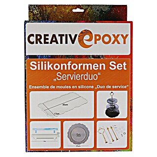 CreativEpoxy Gießform Silikonformen-Set (Servierduo, Silikon)