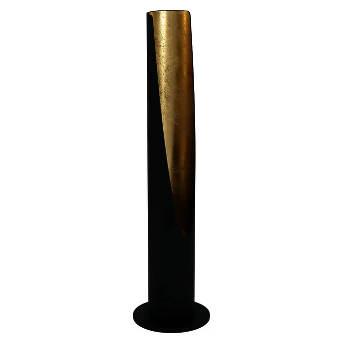 Eglo Barbotto LED-Tischleuchte rund - 5 W, Ø x H: 100 mm x 39,5 cm, Gold, Schwarz, Warmweiß - Elegante Stehlampe in Schwarz und Gold. Das Lichtobjekt ist ein echter Hingucker und strahlt eine luxuriöse Atmosphäre aus.