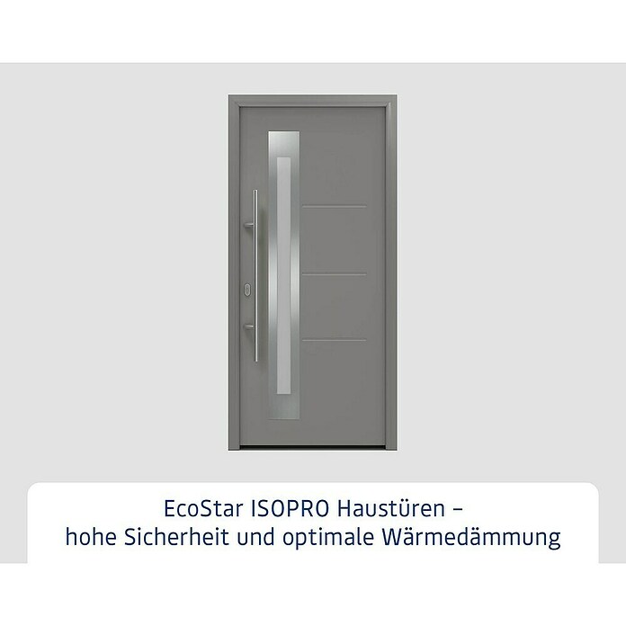 Hörmann EcoStar Haustür ISOPRO IP 780S (110 x 210 cm, DIN Anschlag: Links, Graualuminium) | BAUHAUS