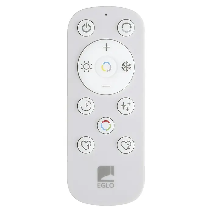 Eglo LED-Deckenleuchte Amandolo - 17 W, L x B x H: 40 x 30 x 6,5 cm, Schwarz, Neutralweiß - Weiße EGLO Smart-Light-Fernbedienung mit Ein/Aus-, Helligkeits-, Farb-, Szenen- und Timer-Steuerung.