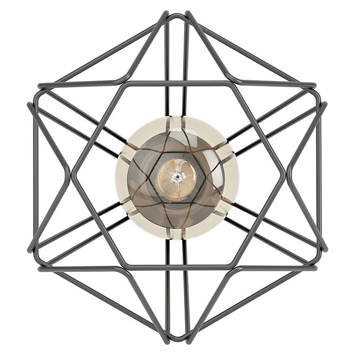 Eglo Tarbes Lámpara de sobremesa (60 W, Negro, L x An x Al: 26,5 x 26,5 x 17,5 cm)