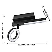 Eglo Cardillio 2 LED-Deckenstrahler CARDILLIO 2 (5,4 W, L x B x H: 22,5 x 6,5 x 16,5 cm, Schwarz, Warmweiß, 2 Stk.) | BAUHAUS