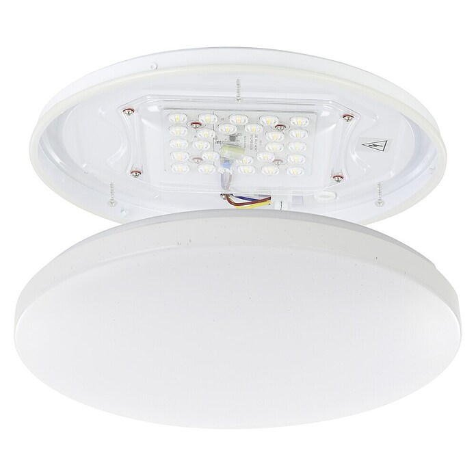 Eglo LED-Deckenleuchte rund Kristall (18 W, Ø x H: 31 x 5,5 cm, Neutralweiß) | BAUHAUS
