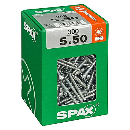 Spax T-Star plus Universalschraube T-Star plus (Ø x L: 5 x 50 mm, WIROX Oberfläche, T-Star plus, 300 Stk.)