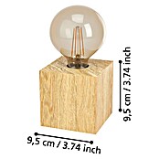 Eglo Tischleuchte PRESTWICK 2 (40 W, L x B x H: 9,5 x 9,5 x 9,5 cm, Braun, E27) | BAUHAUS