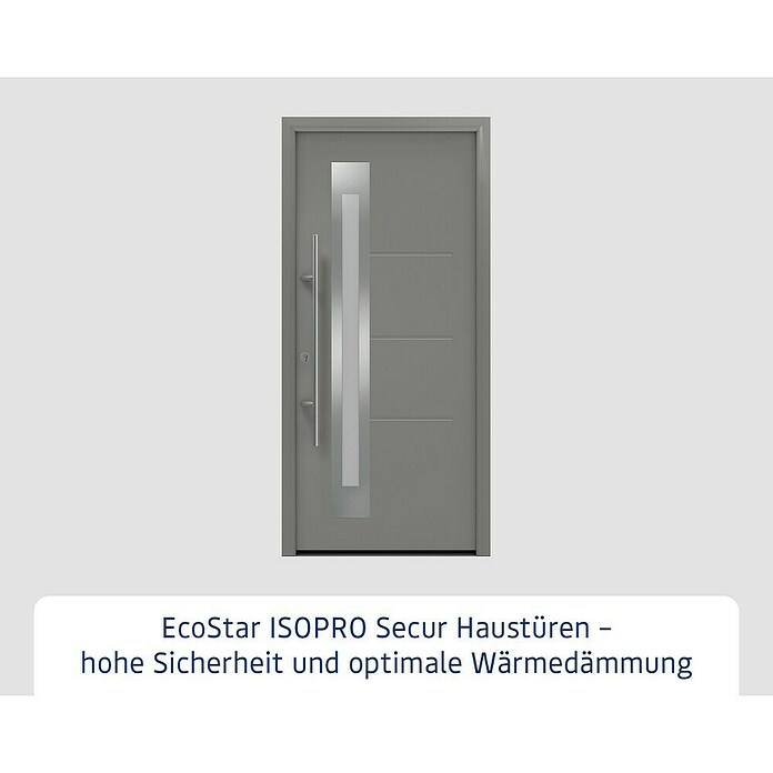 Hörmann EcoStar Haustür ISOPRO Secur IPS 780S (110 x 210 cm, DIN Anschlag: Links, Graualuminium) | BAUHAUS