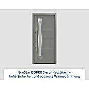 Hörmann EcoStar Haustür ISOPRO Secur IPS 780S (110 x 210 cm, DIN Anschlag: Links, Graualuminium) | BAUHAUS