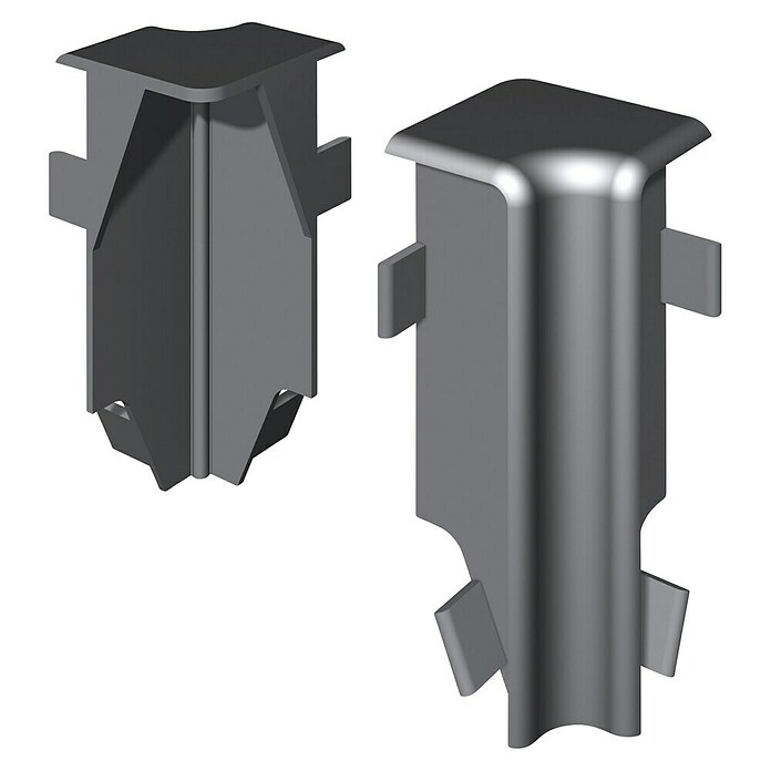 Egger Innenecke Cubical (Silber, 2 Stk., Passend für: Egger Cubical Sockelleisten 14 x 58 mm) | BAUHAUS