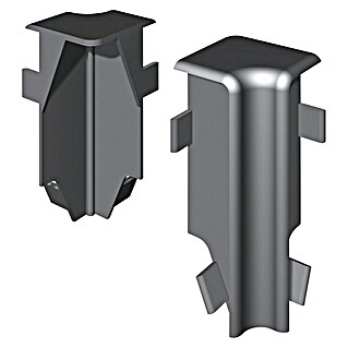 Egger Innenecke Cubical (Silber, 2 Stk., Passend für: Egger Cubical Sockelleisten 14 x 58 mm)