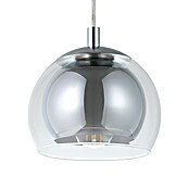 Eglo Lámpara colgante redonda (Cromado claro, Altura: 110 cm, Potencia máx.: 40 W, E27, 1 luz)