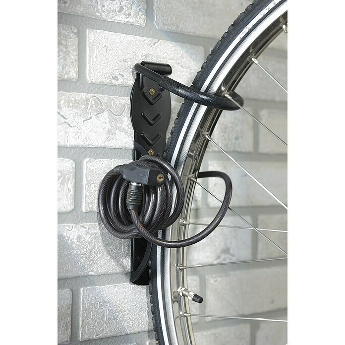 Mottez Fahrrad-Wandhaken (Geeignet für: 1 Fahrrad, Schwarz)