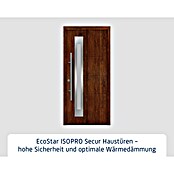 Hörmann EcoStar Haustür ISOPRO Secur IPS 780S (110 x 210 cm, DIN Anschlag: Links, Dark Oak) | BAUHAUS
