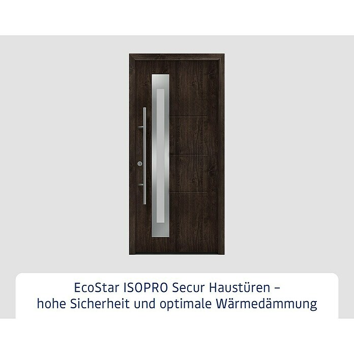 Hörmann EcoStar Haustür ISOPRO Secur IPS 780S (110 x 210 cm, DIN Anschlag: Links, Night Oak) | BAUHAUS